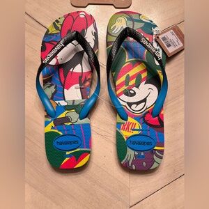 Havaianas Mens Disney Mickey Mouse & Pluto Flip Flops Size 13 NWT